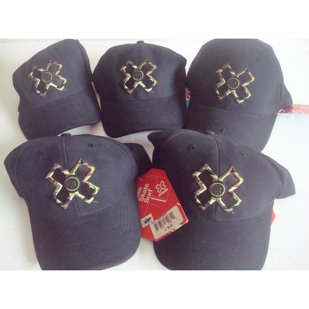 5-HAT LOT BUNDLE X GAMES DREW PEARSON 90S CAP HAT 90S VINTAGE M2